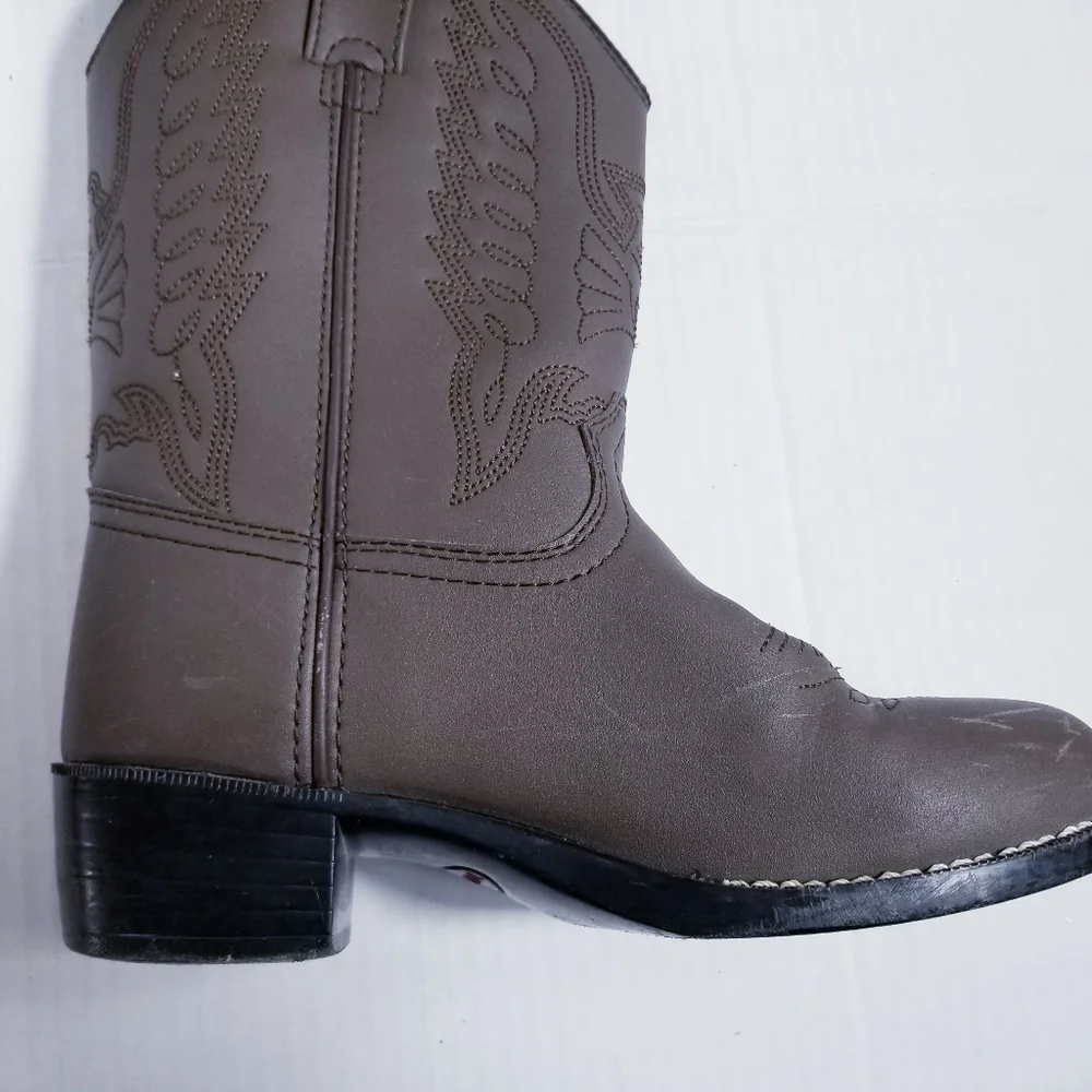 DURANGO KIDS BROWN COWBOY WESTERN BOOTS SIZE 2.5 D